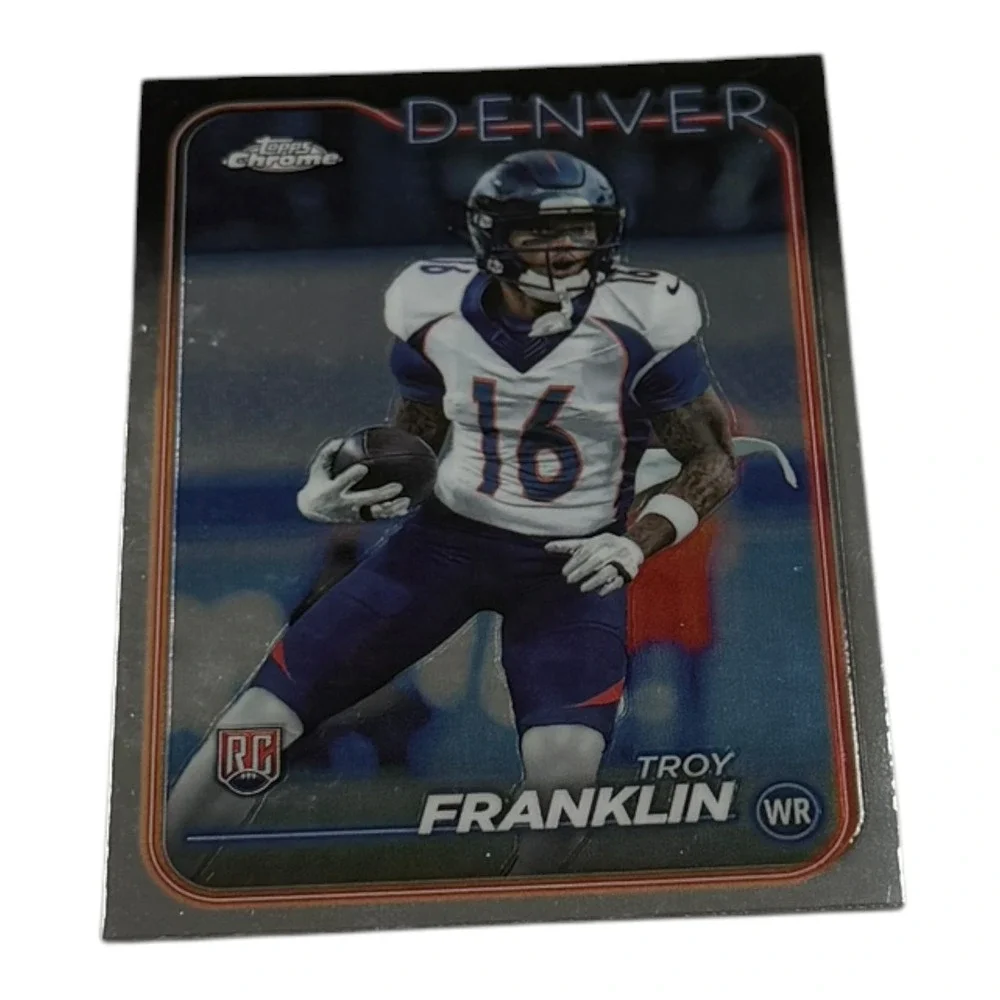 2024 Topps Chrome Troy Franklin Denver Broncos Rookie Card RC 215 NFL WR
